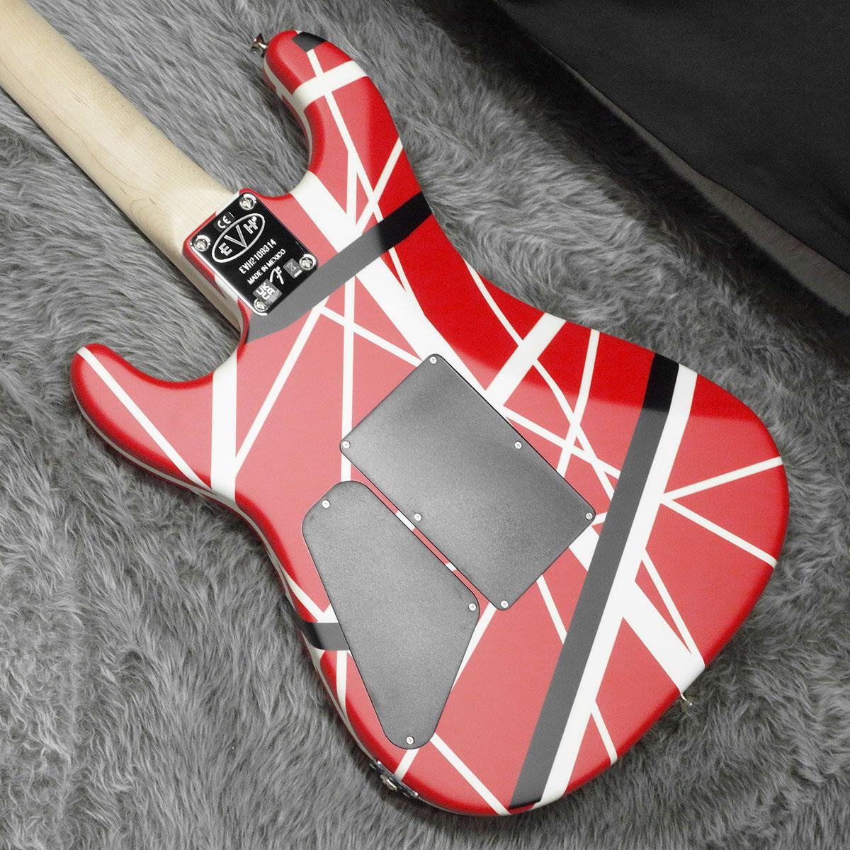 エレキギター 本体 Striped Series 5150 MN Red with Black and White Stripes EVH