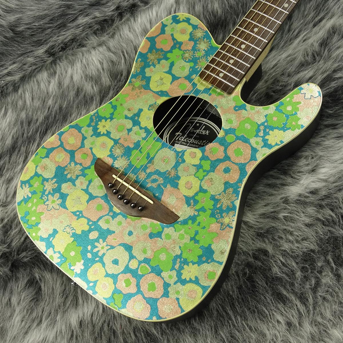 Fender Telecoustic テレコースティック エレアコギター Telecoustic Blue Flower Fender エレクトリック・アコースティック