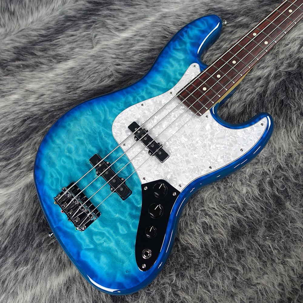 ベース Brillbate Jazz Bass Made in Japan Hybrid II 2024 Collection Jazz Bass Quilt Aquamarine