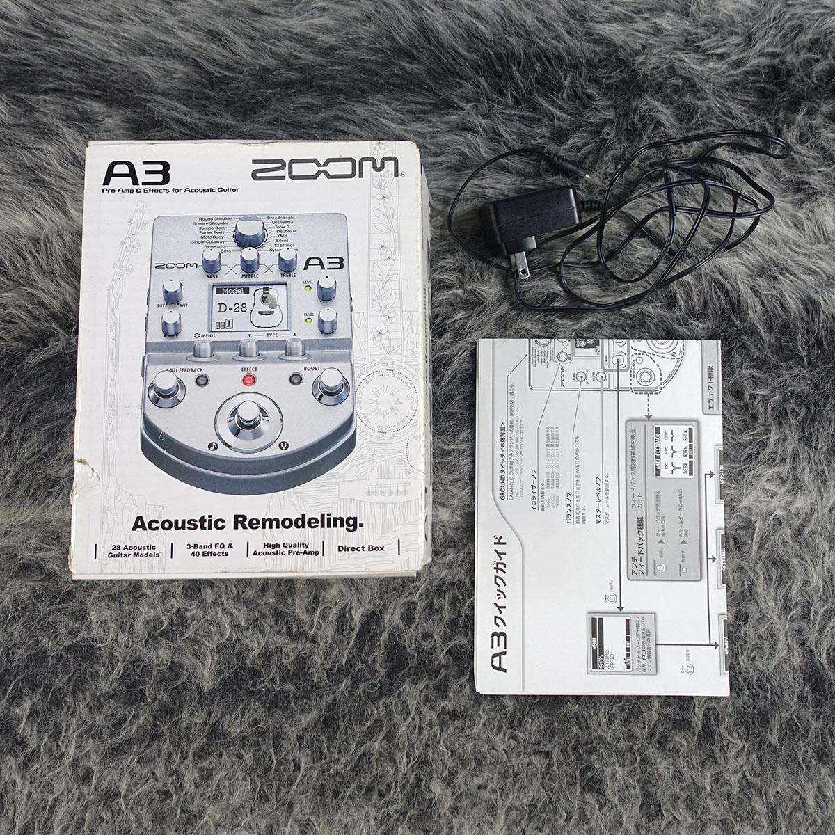 ZOOM A3 アコースティックギター用プリアンプ エフェクター A3 / Acoustic Preamp ZOOM アコースティック・ギター用エフェクター