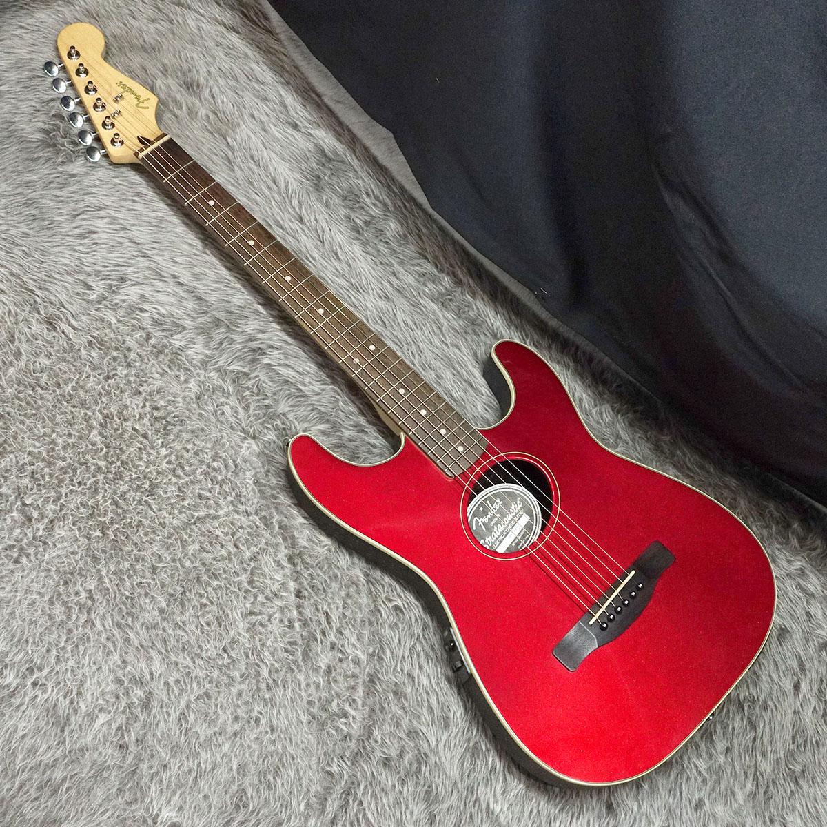 Fender Stratacoustic FISHMAN搭載 エレアコ最終値下げ Stratacoustic Candy Apple Red Fender エレクトリック