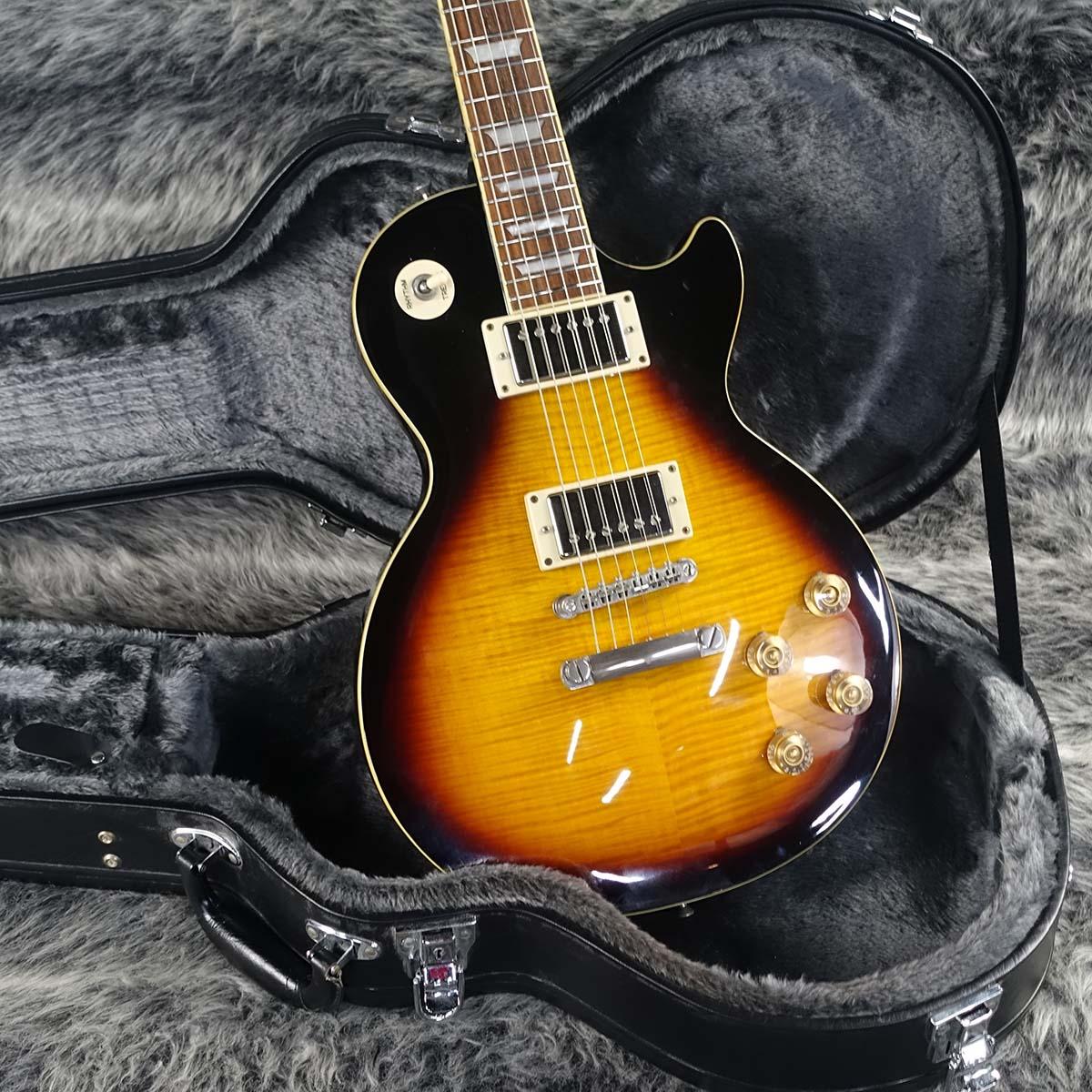 ギター Epiphone Les Paul 1960 tribute plus Epiphone Les Paul Tribute Plus 1960 Midnight Ebony Black ME