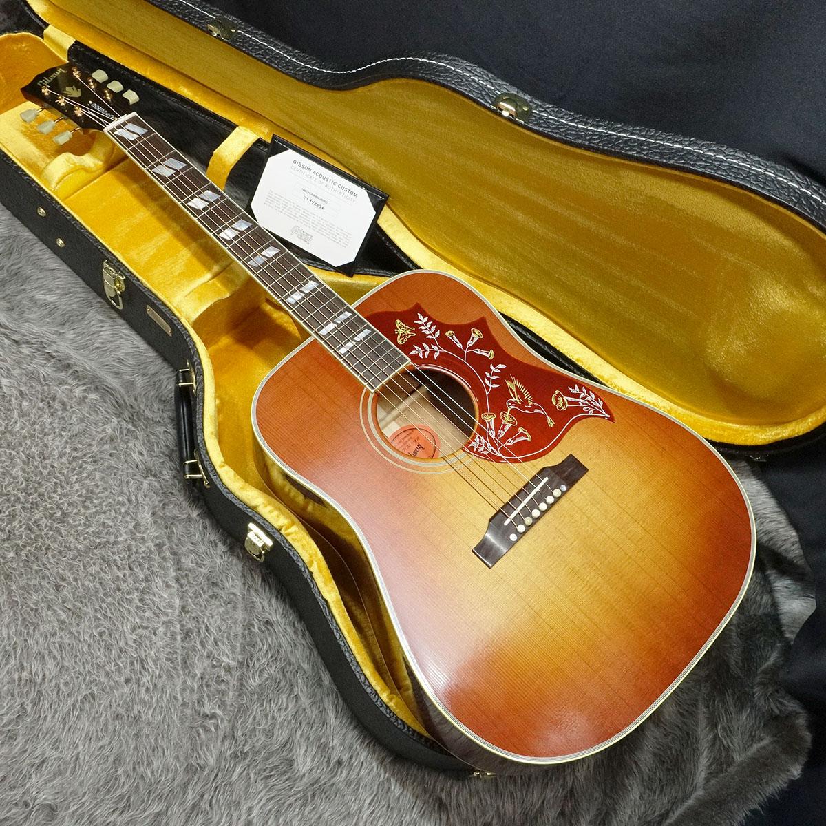 1960s スペイン製 ギター型 ヴィンテージレトロアンバーガラスボトル 1960 Hummingbird Fixed Bridge Gibson アコースティックギター