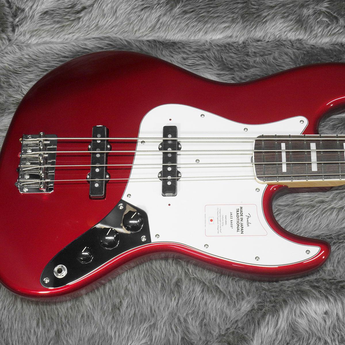 Made In Japan Traditional Late 60s Jazz Bass RW Candy Apple Red