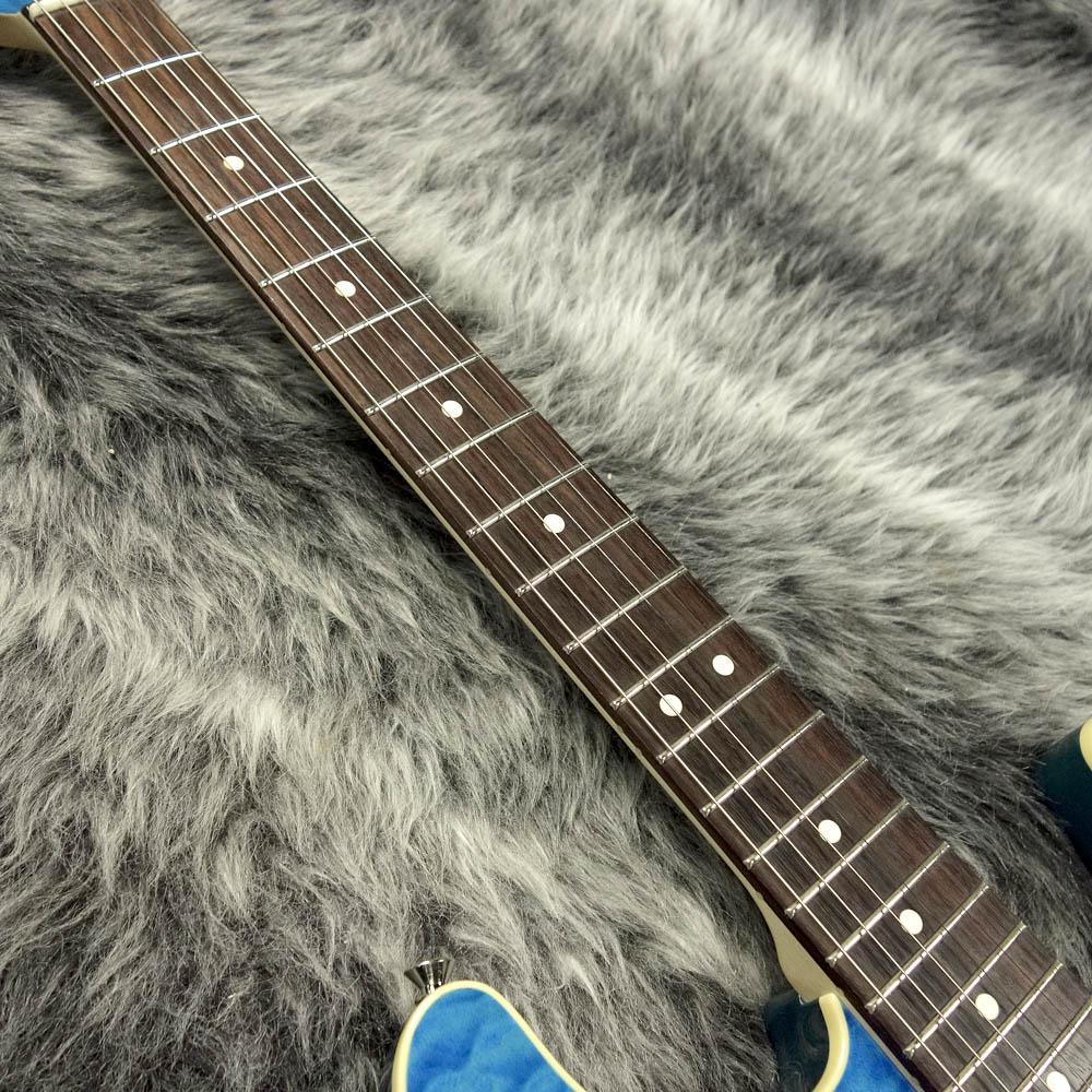 FSR Made in Japan Modern Stratocaster Quilt HH Caribbean Blue