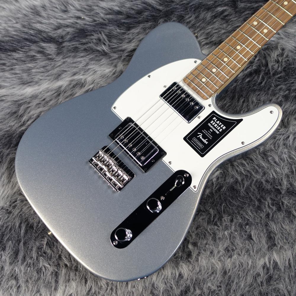 値下げしました。フェンダーテレキャスター　Player Telecaster® HH, Silverの美品です。タップスイッチでシングルPUに変化します。 Fender Made in Japan Hybrid Telecaster Deluxe CFM /Charcoal Frost