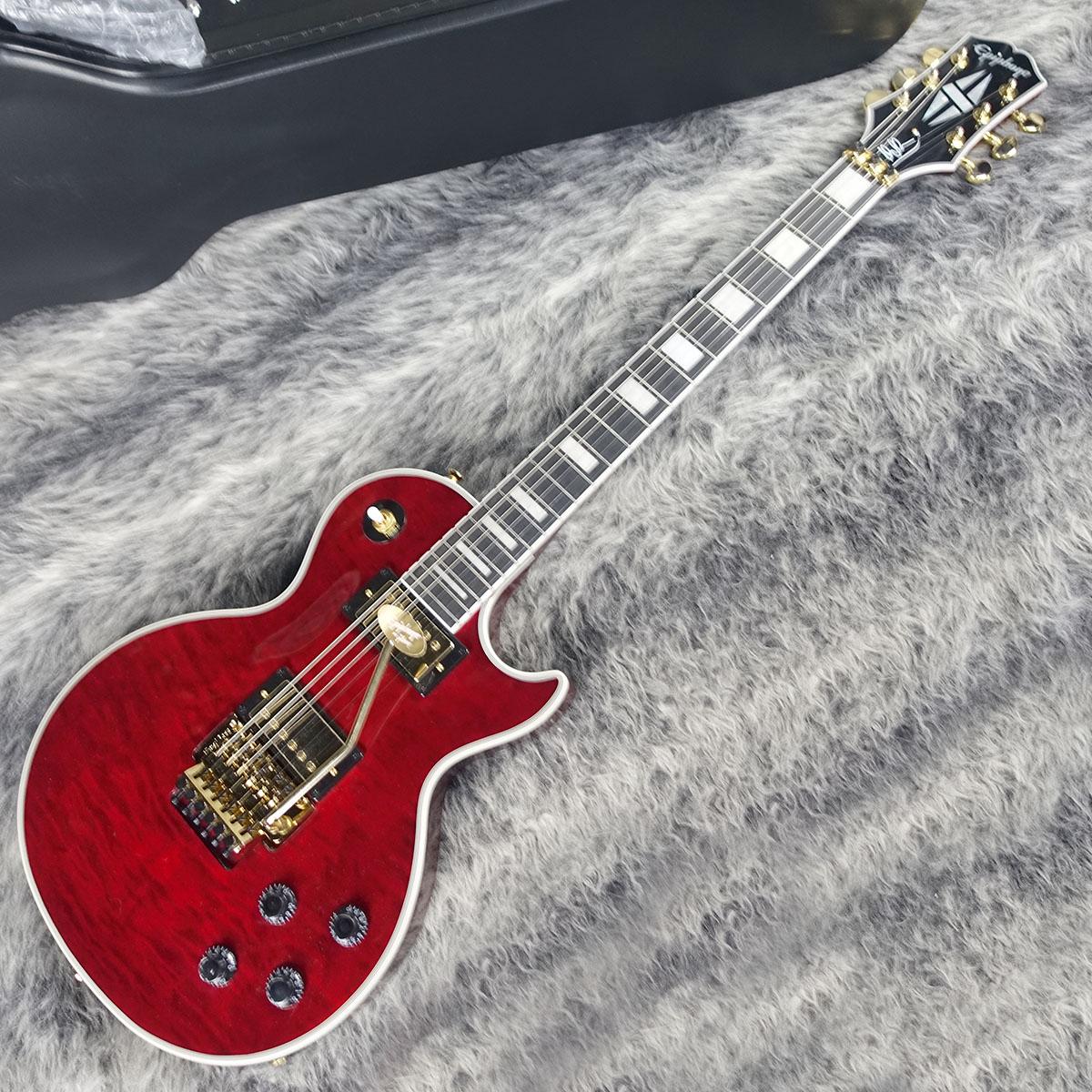 Alex Lifeson Les Paul Custom Axcess Quilt Ruby Epiphone