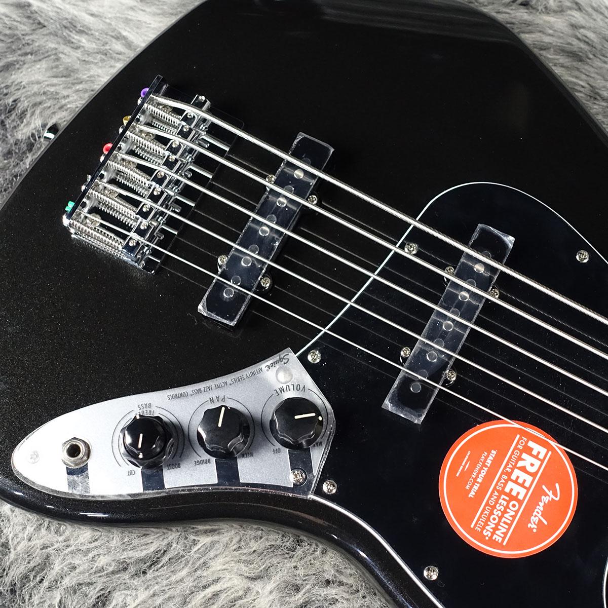 Affinity Series Active Jazz Bass V Black Metallic Squier