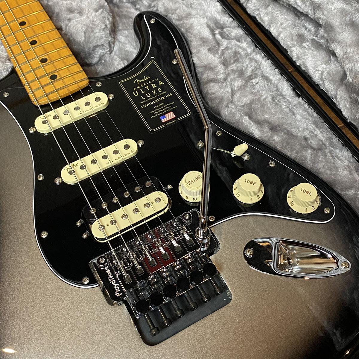 American Ultra Luxe Stratocaster Floyd Rose HSS Silverburst Fender
