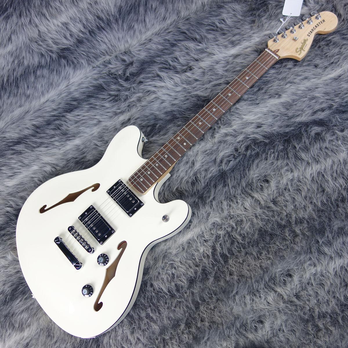 Squier Starcaster セミホロウボディギター Squier by Fender Affinity Series Starcaster Deluxe Olympic White