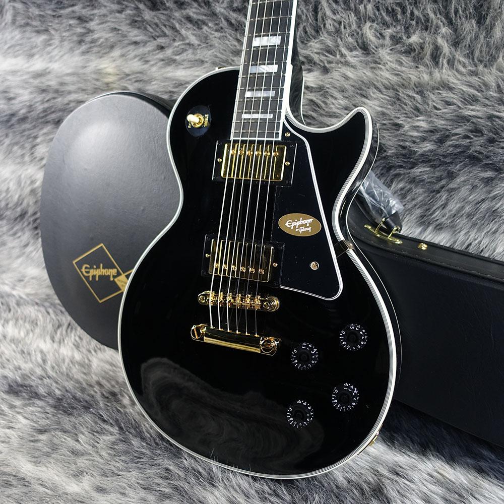 Epiphone Les Paul CUSTOM ブラック メンテ済 Epiphone Les Paul Custom Ebony エレキギター初心者14点セット 【充電