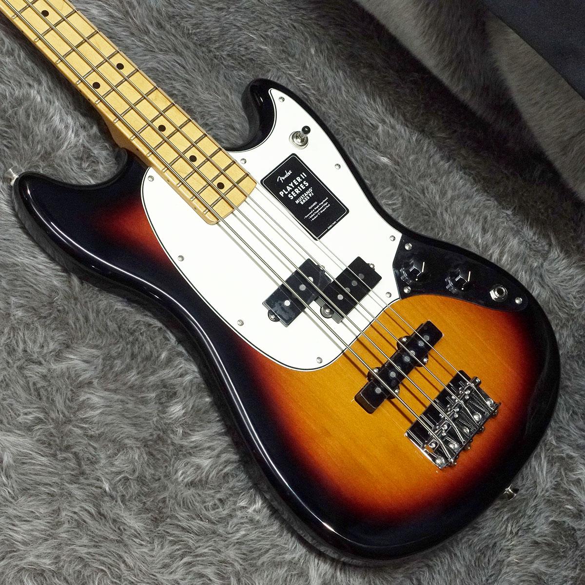 Player II Mustang Bass PJ MN 3-Color Sunburst Fender Mexico