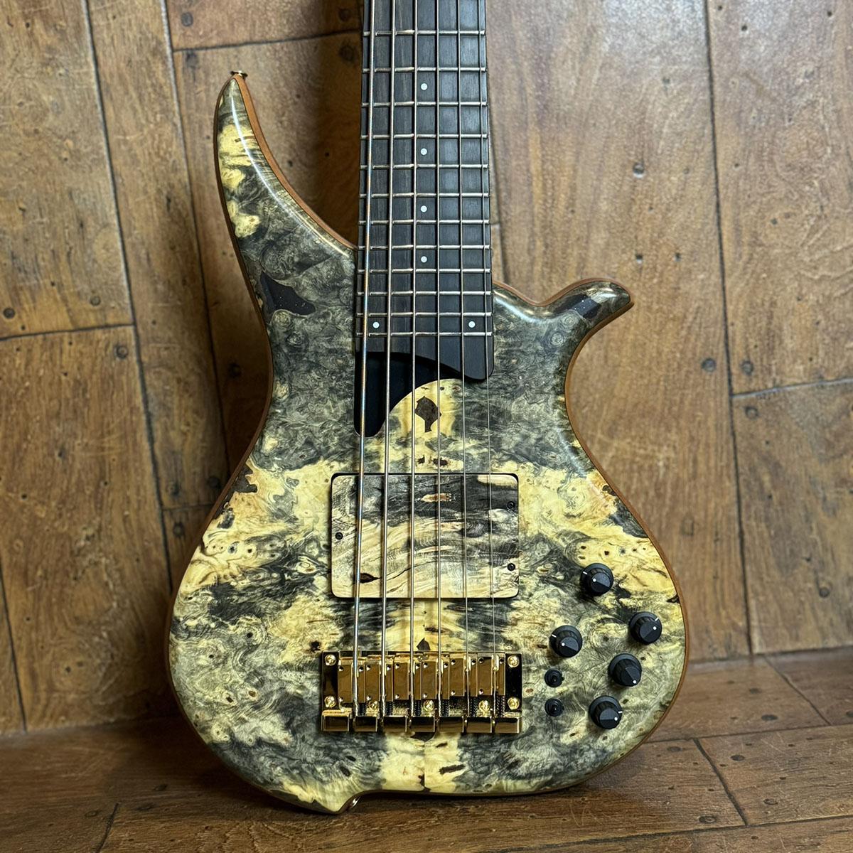 TWB-6 EX HYB-III Buckeye Burl Top Custom Pickups TUNE