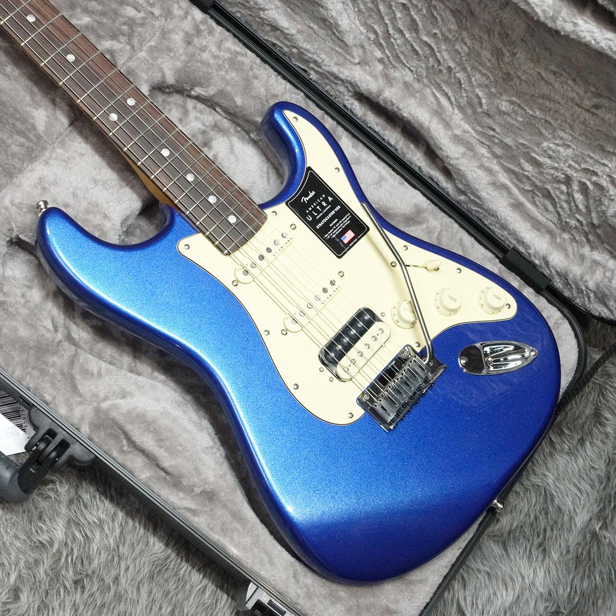 American Ultra Stratocaster HSS RW Cobra Blue Fender