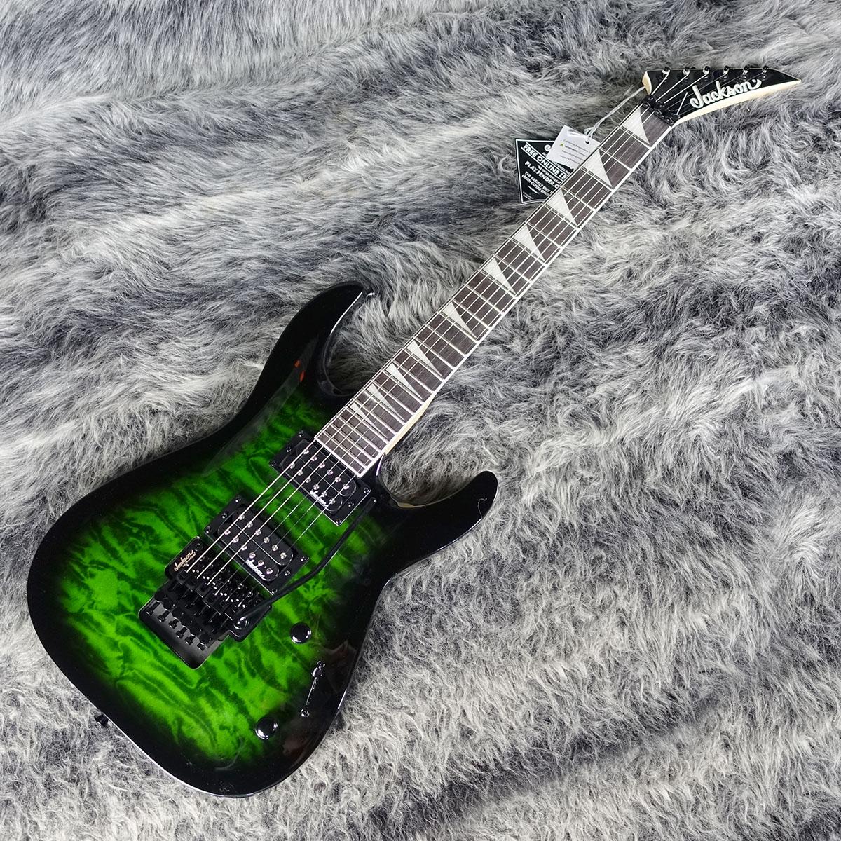 JS Series Dinky Arch Top JS32Q DKA Transparent Green Burst Jackson