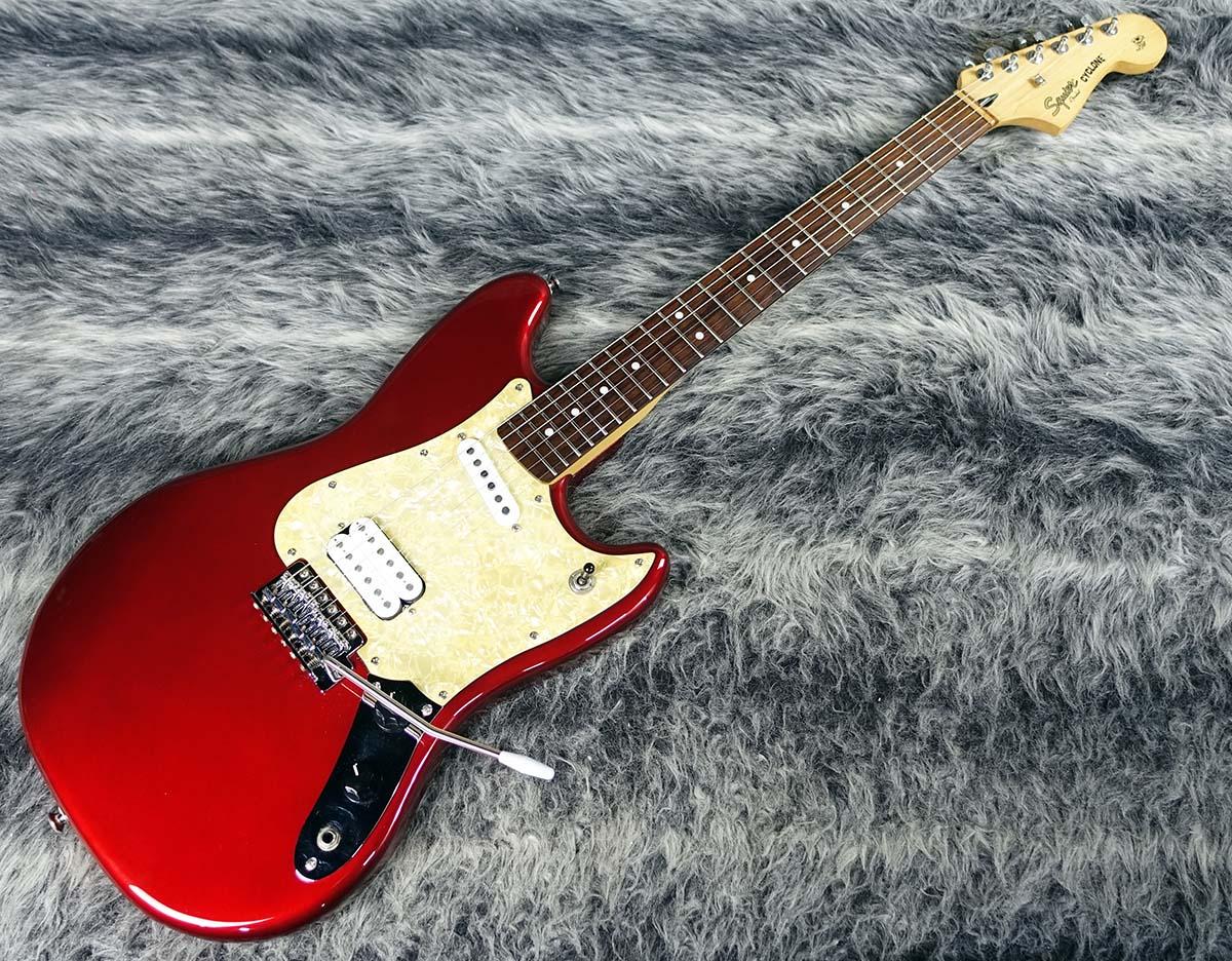 Cyclone Candy Apple Red Squier エレクトリックギター ムスタング