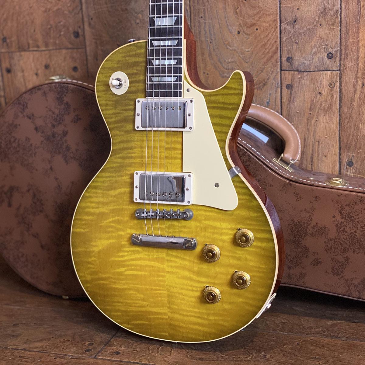 美品Gibson 1959 VOS PSL Green Lemon Fade 1959 Les Paul Standard Reissue Green Lemon Fade VOS Gibson Custom