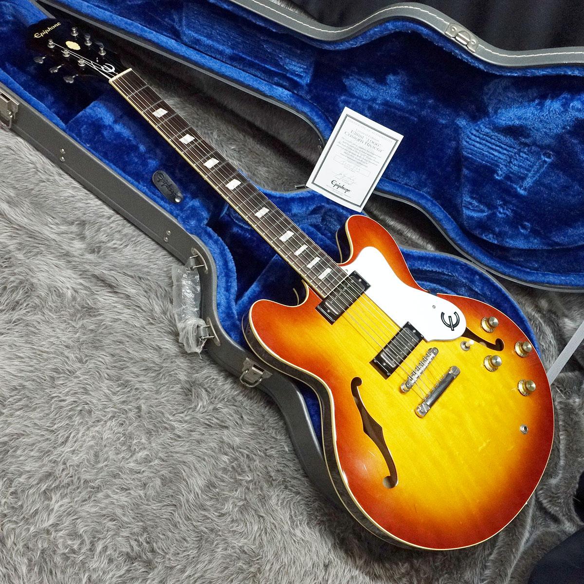 ギター Epiphone Elitist 1966 Custom Riviera Limited Edition Elitist 1966 Custom Riviera Honey Burst Epiphone