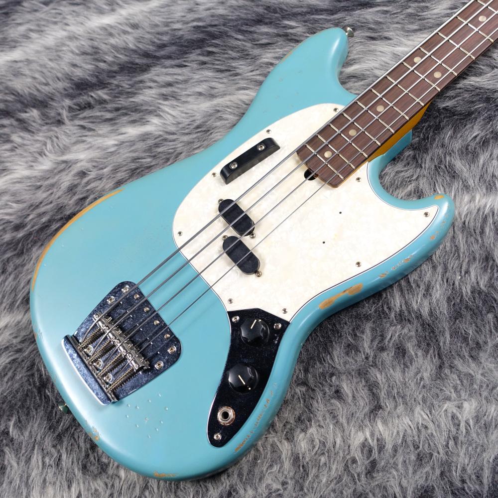 JMJ Road Worn Mustang Bass Faded Daphne Blue Fender Mexico