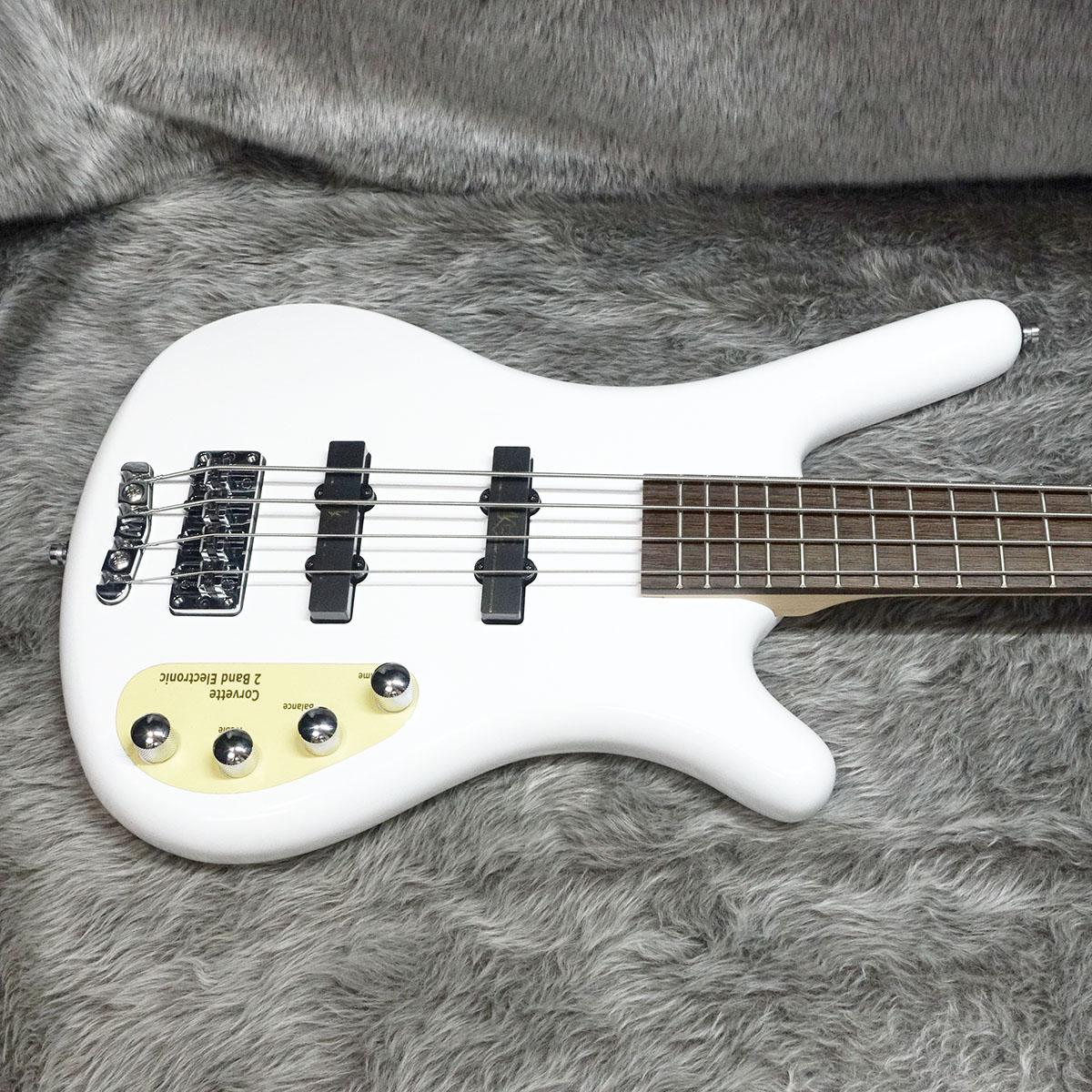 Rock Bass Corvette Basic 4st Solid White High Polish【アウトレット