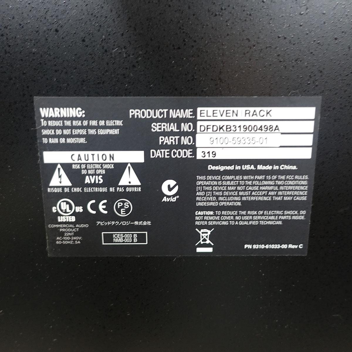 Eleven Rack AVID ギター用エフェクター マルチエフェクター 商品詳細