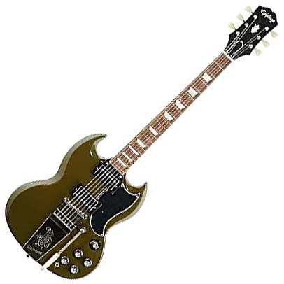 SG Standard '61 Maestro Vibrola Olive Drab Green Epiphone
