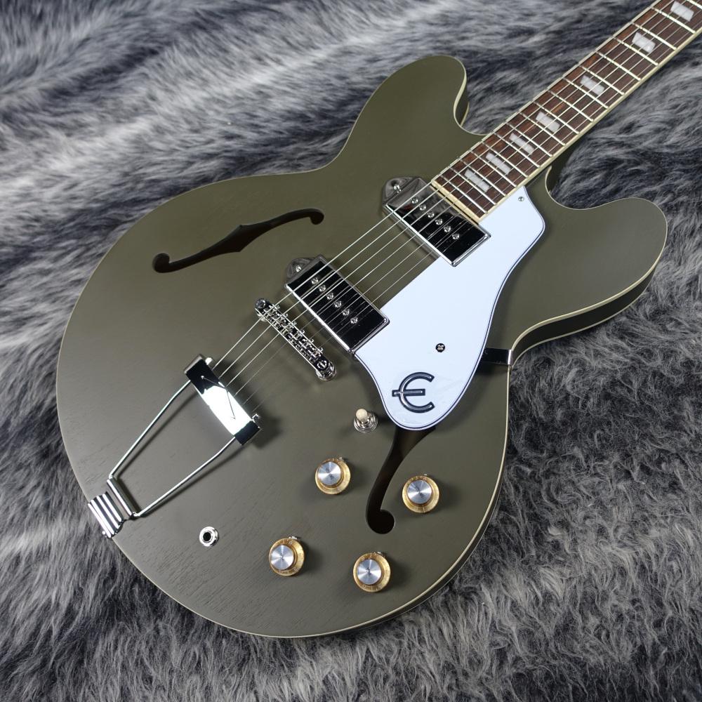 EPIPHONE エレキギター Casino Worn 動作確認済み美品 Casino Worn Olive Drab Epiphone エレクトリックギター フルアコ 商品