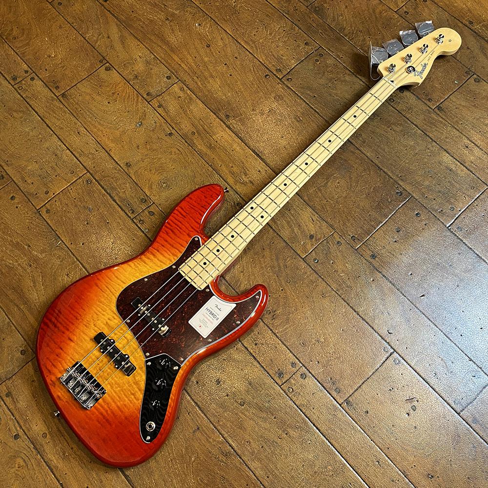 2024 Collection Made in Japan Hybrid II Jazz Bass Flame Sunset