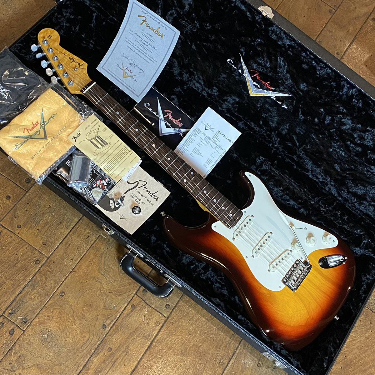 American Custom Stratocaster Chocolate 3 Tone Sunburst 2016 w