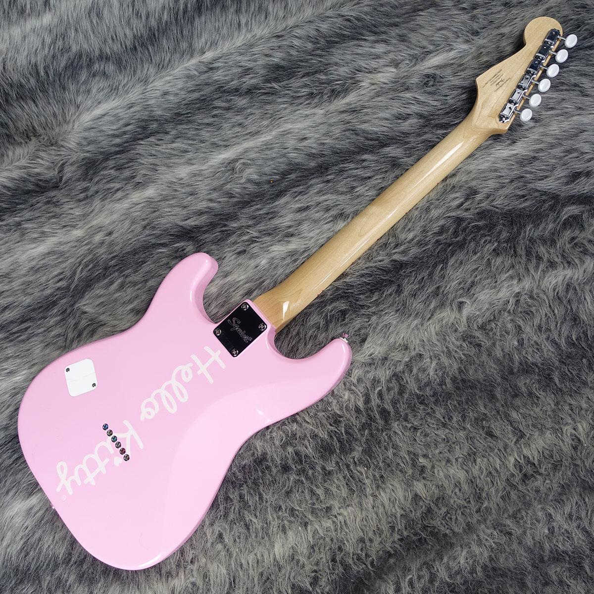 中古　色あせ　ハローキティ エレキギター ピンク　Fender SQUIER 中古 色あせ ハローキティ エレキギター ピンク Fender SQUIER - メルカリ