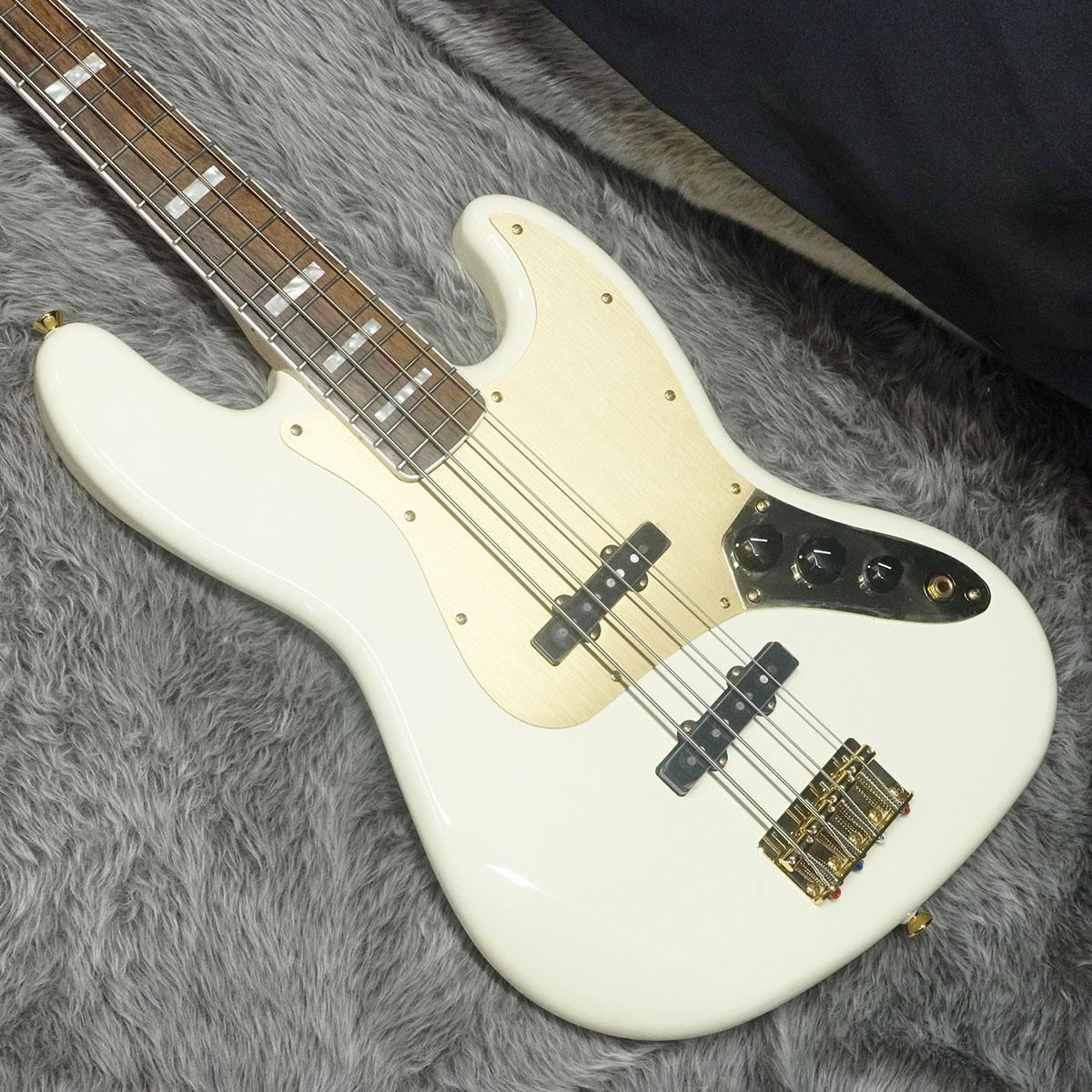 40th Anniversary Jazz Bass Gold Edition Olympic White Squier
