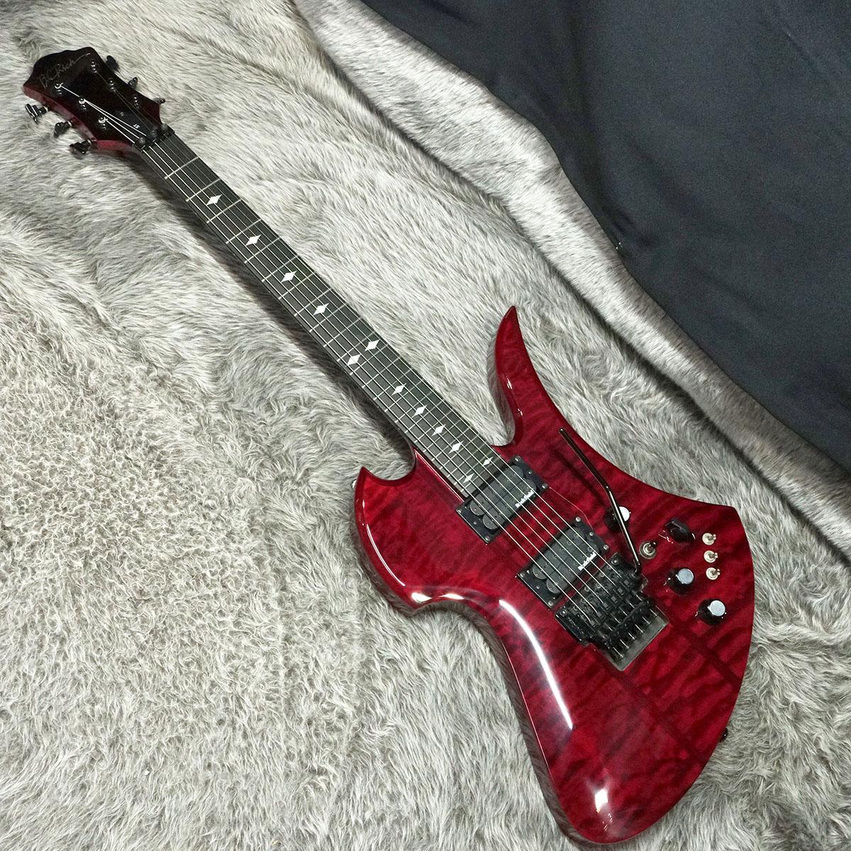 B.C.リッチ　エレキギター　モッキンバード　マスターピース　各種音出確認済　弦交換済　ソフトケース付 BCR B.C.Rich Mockingbird Legacy ST with Floyd Rose Trans Red