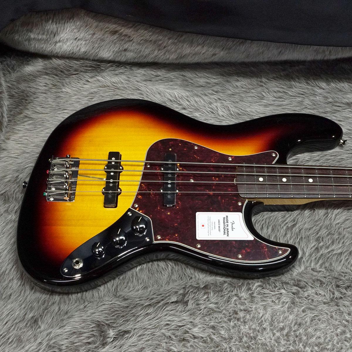 Made in Japan Traditional 60s Jazz Bass RW 3-Color Sunburst Fender 