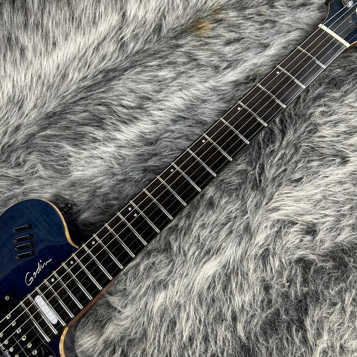 Godin LGXT エレキギター ブルー ギグバッグ付き ピエゾ出音不良あり。 LGXT Trans Blue Flame Godin エレクトリックギター その他のボディー
