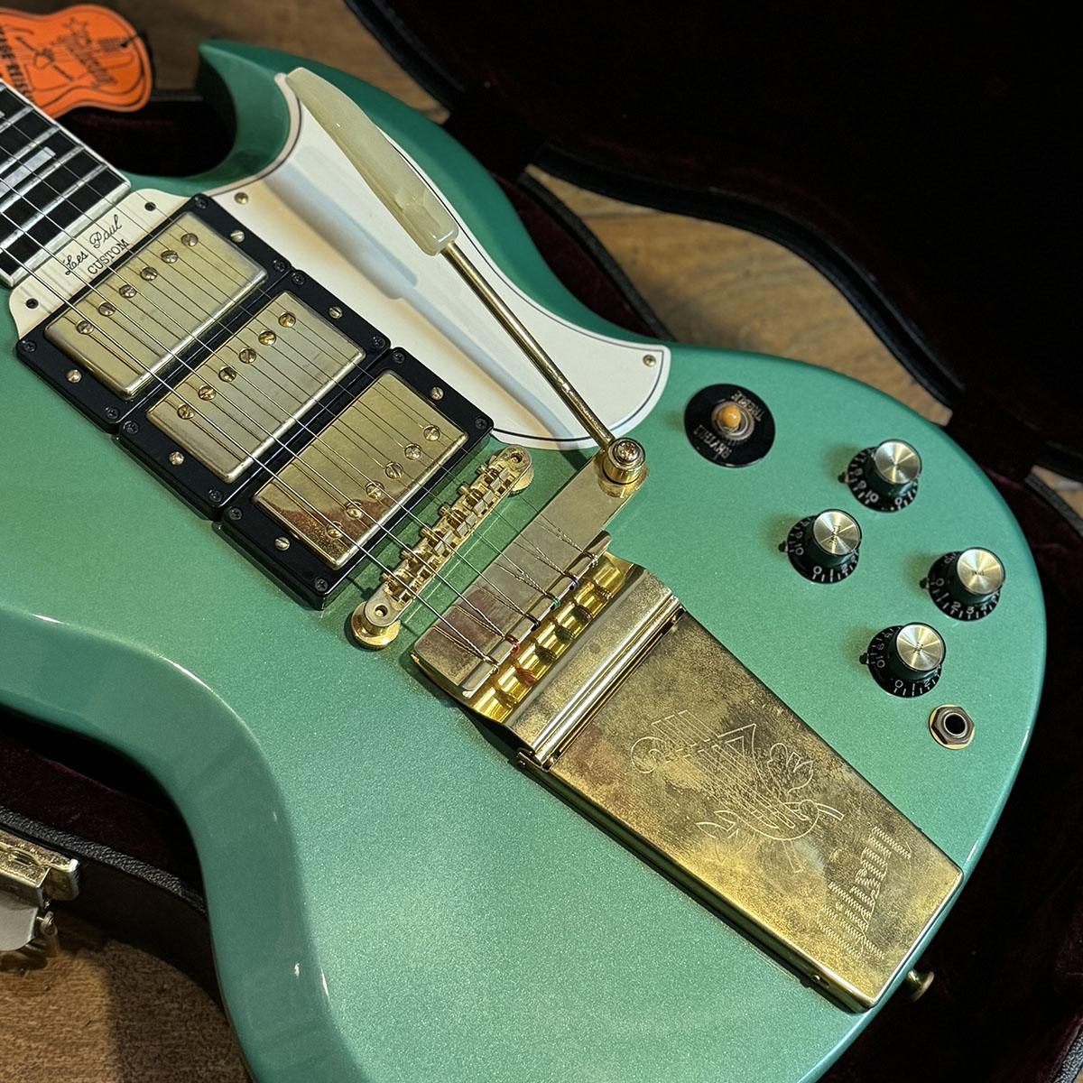 Les Paul SG Custom Maestro Vibrola Inverness Green 3PU Modified