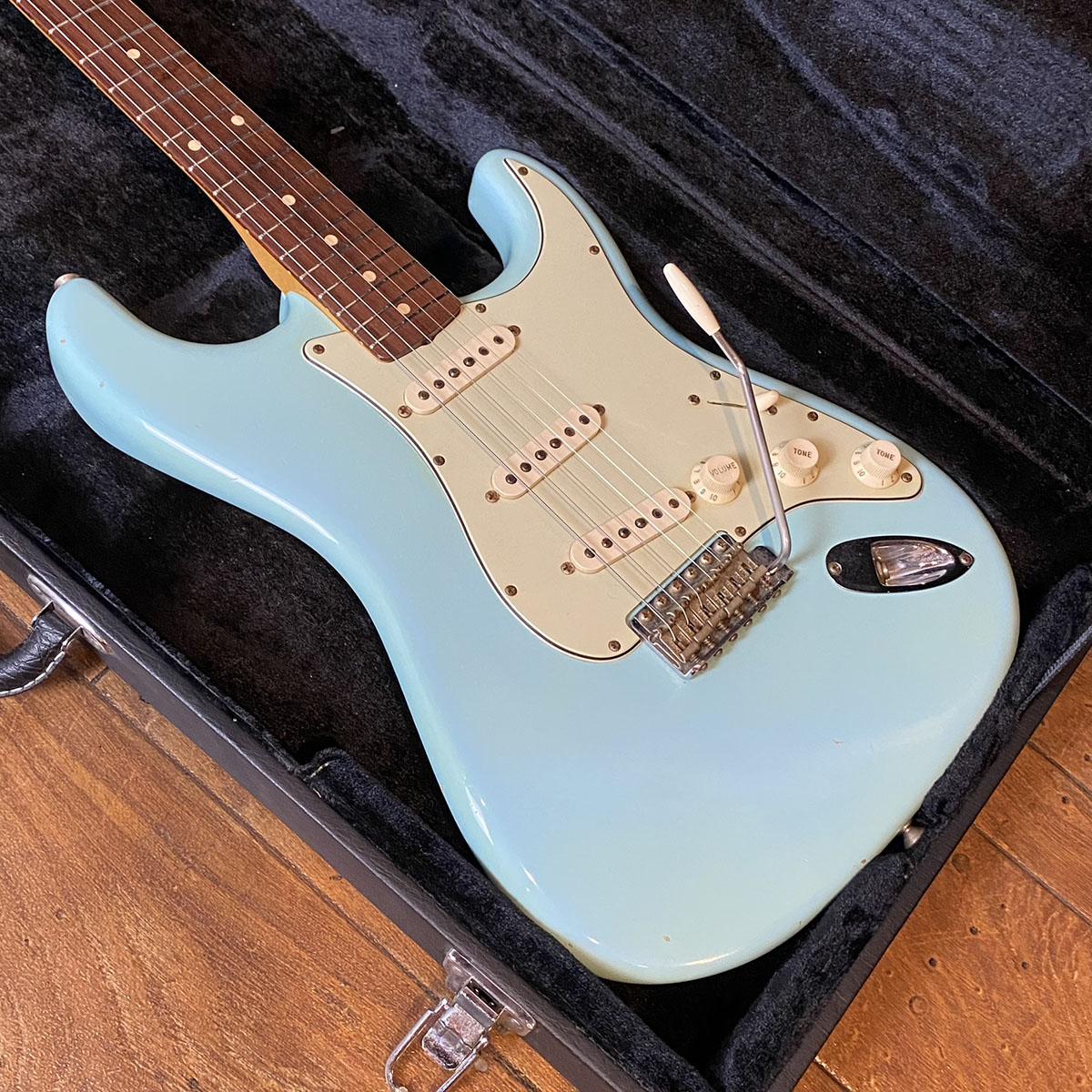 自作 ストラトキャスター Dust Blue コンポーネント 木製PG レリック 1964年ストラト ソニックブルー レリック加工【64 Strat Sonic Blue