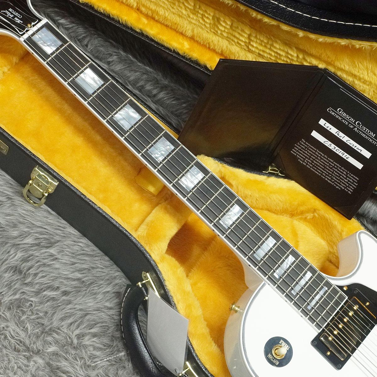 Les Paul Custom Ebony Fingerboard Alpine White Gibson Custom Shop