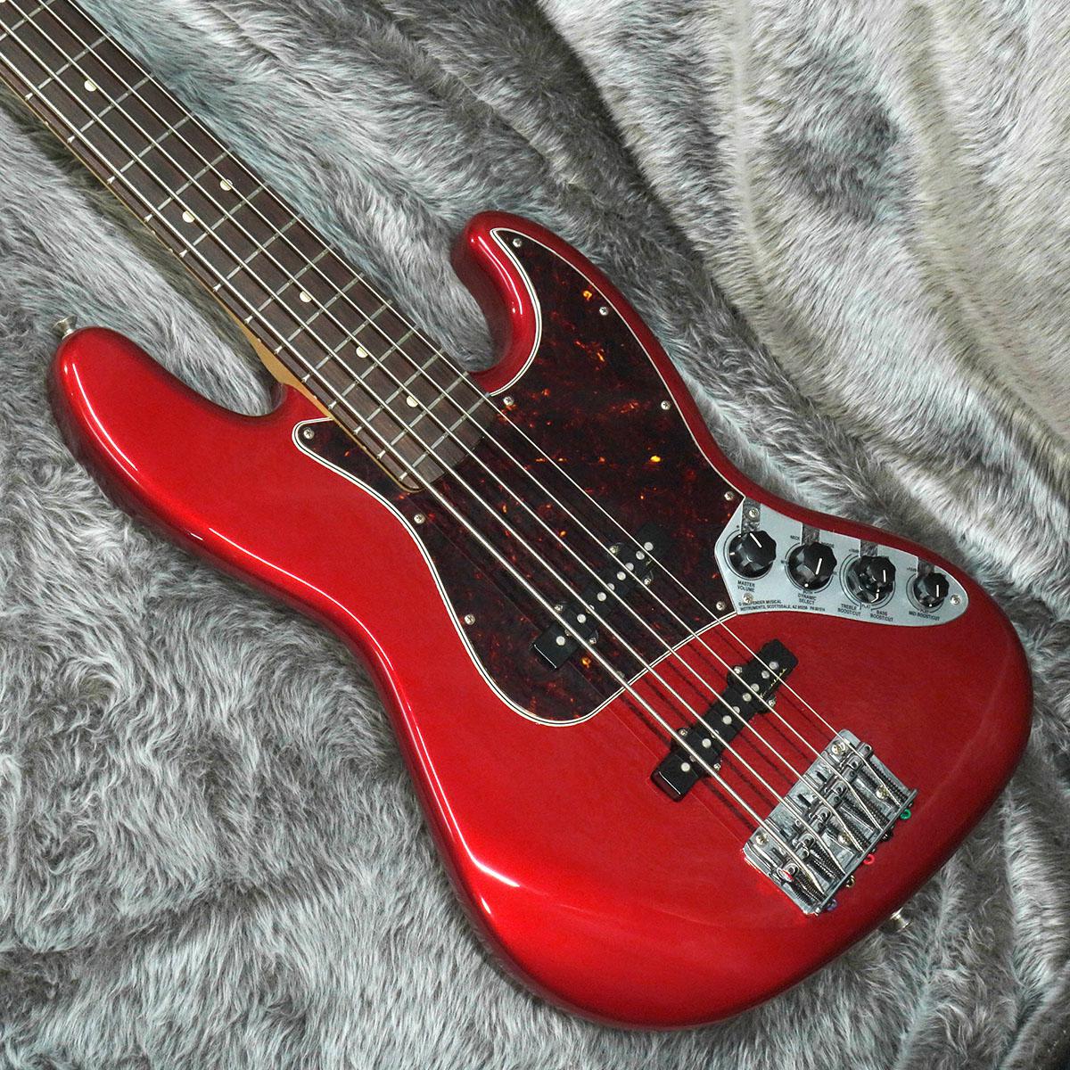 Fender USA Deluxe Active Jazz Bass V Candy Apple Red <フェンダー 