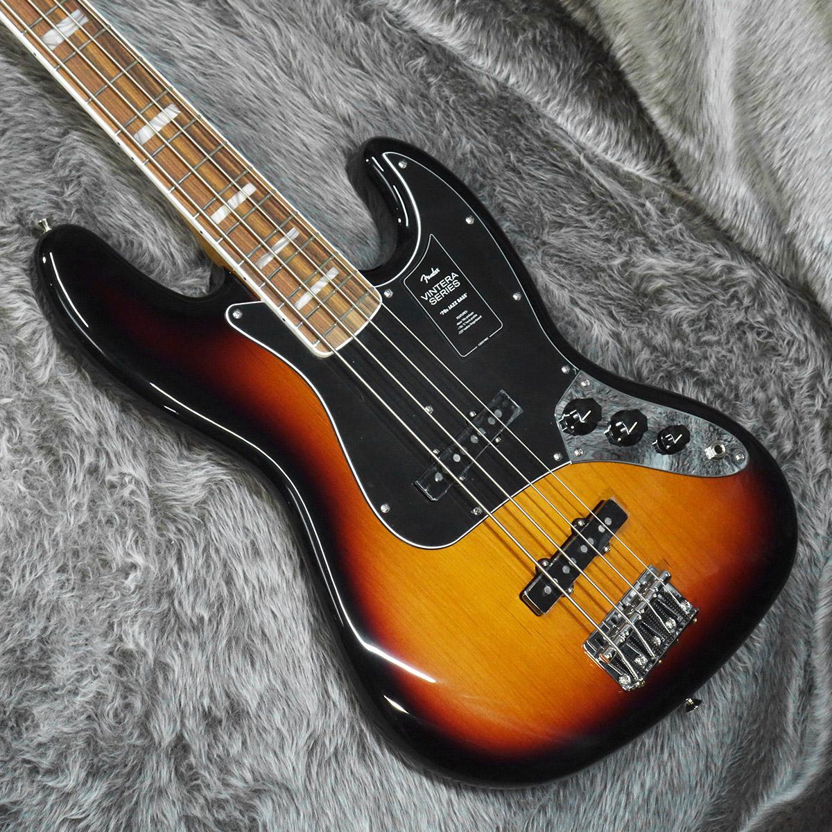 Fender Mexico Vintera 70s Jazz Bass PF 3 Color Sunburst ...