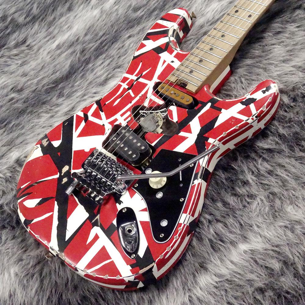 EVH Striped Series Frankenstein Frankie MN Red with Black Stripes