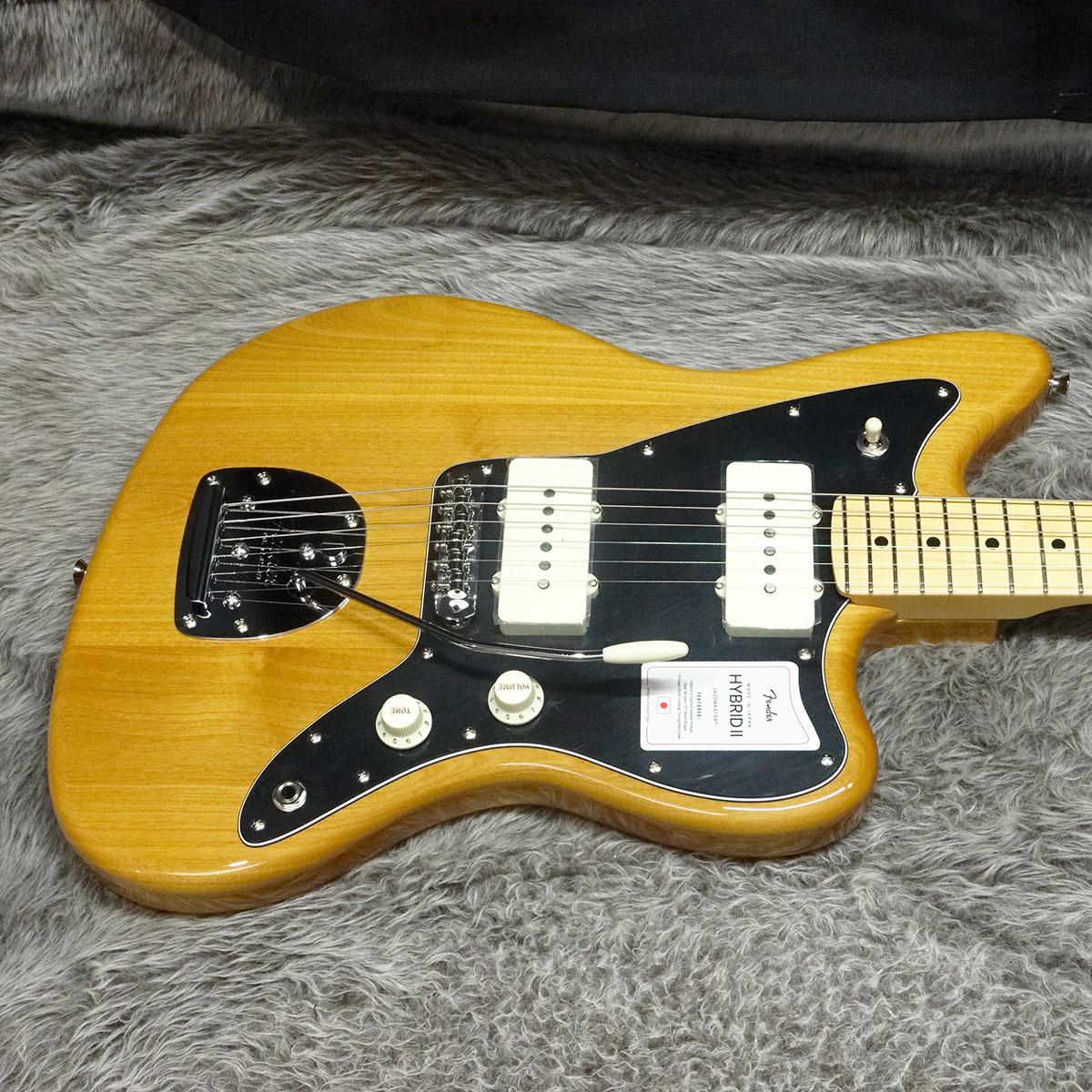 ギター Fender Hybrid II Jazzmaster Fender Made in Japan Hybrid II Jazzmaster Black Maple Neck