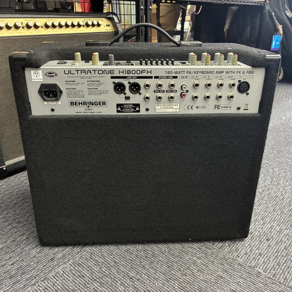 鍵盤楽器 BEHRINGER ULTRATONE K1800FX Open Box Behringer ULTRATONE K1800FX Keyboard Amp/PA System