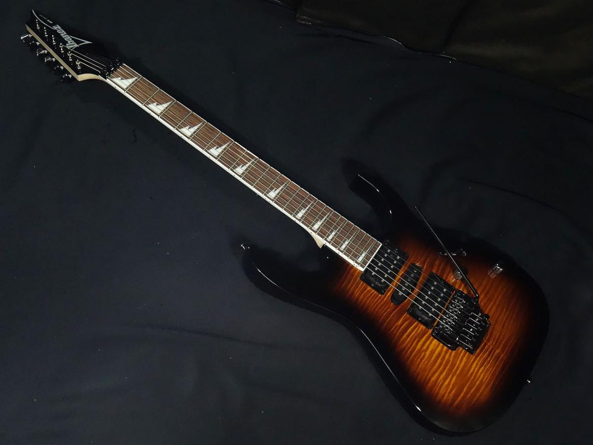 新品◆ ibanez rg370fmz caramel brown burst ◆テクニカルなプレイ