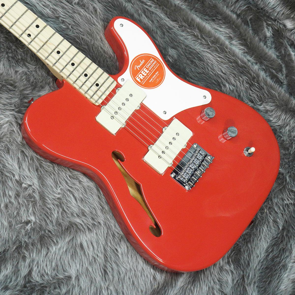 Squier Paranormal Carbronita Telecaster Thinline MN Fiesta Red