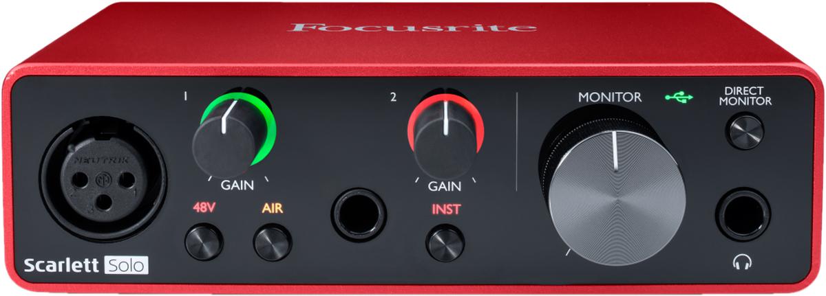 Gen【即納可能!!】　Focusrite　3rd　ロッキン　Scarlett　オンラインストア　Solo　<フォーカスライト>｜平野楽器