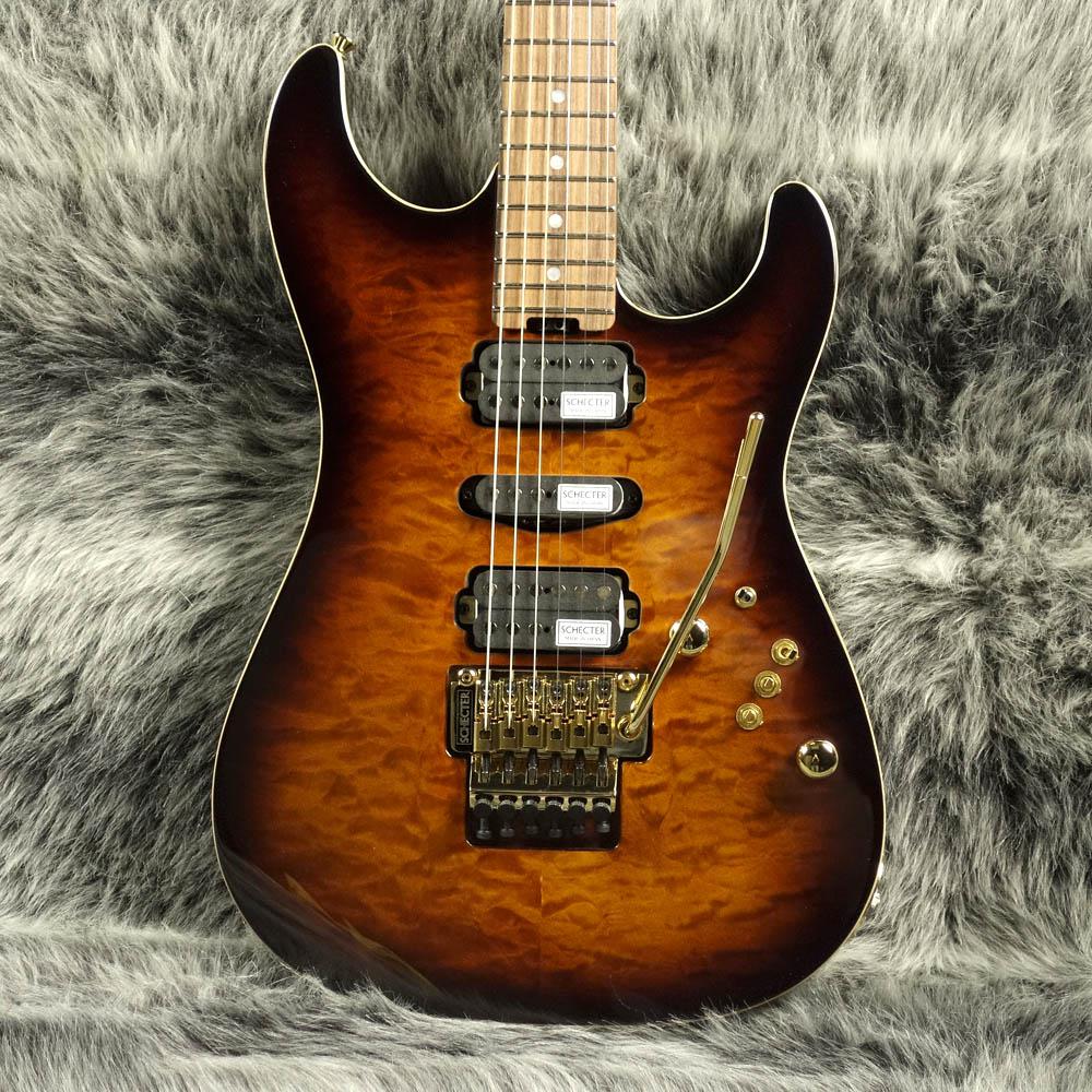 SCHECTER NV-3-22-AL Quilt Maple Top Tyger Eye Burst