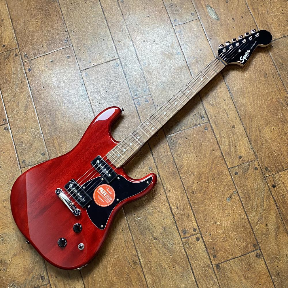 Squier Paranormal Strat-O-Sonic Crimson Red Transparent