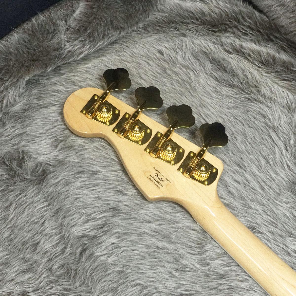 Squier 40th Anniversary Jazz Bass Gold Edition Olympic White