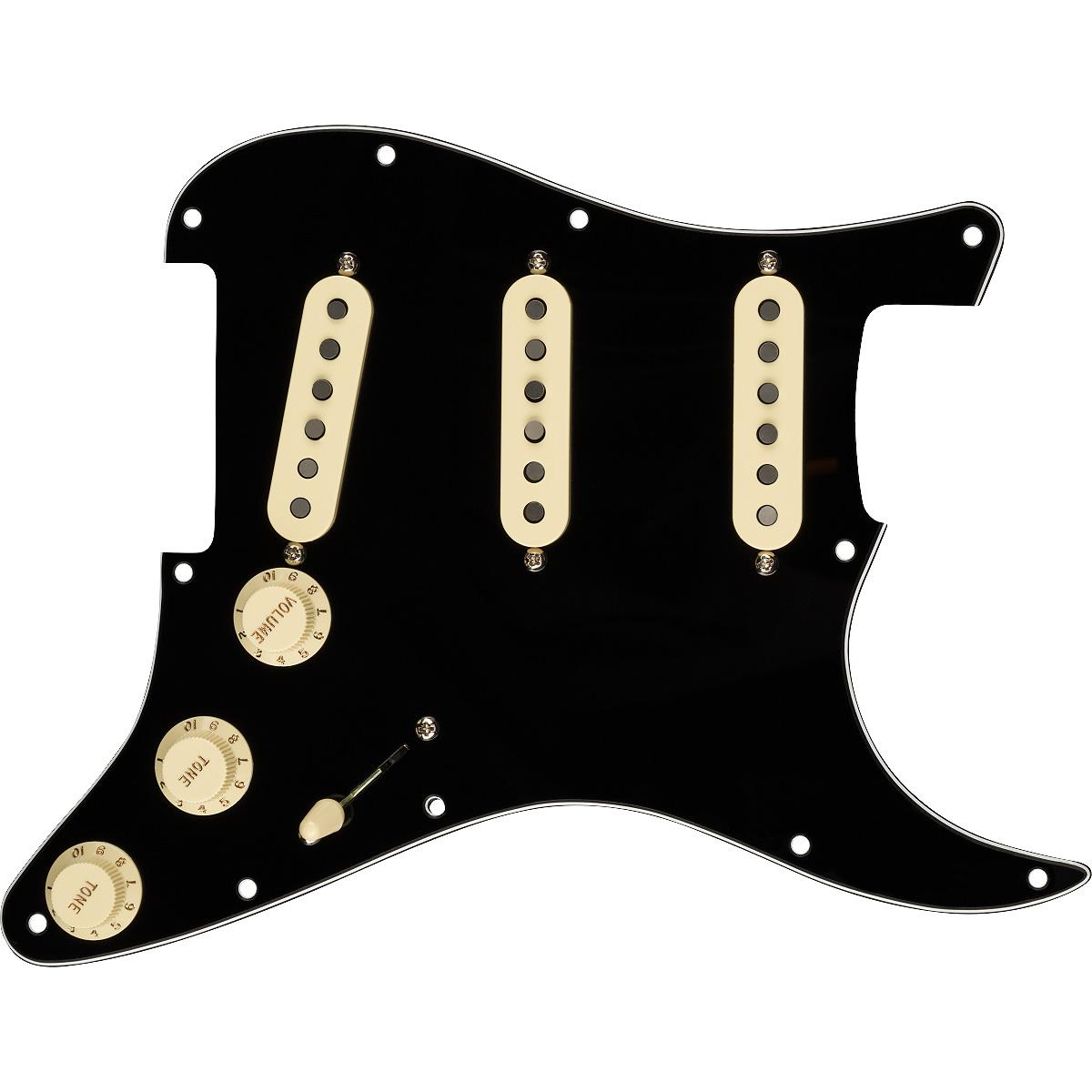 【値下げしました！】Pre-Wired Strat Pickguard Custom Shop Fat 50s SSS Black 11 Hole PG