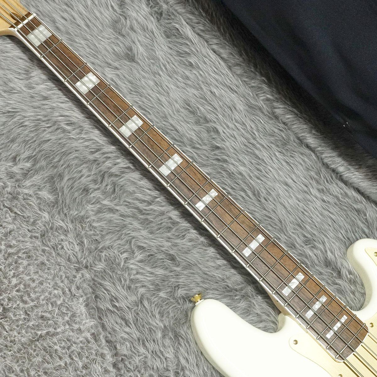 Squier 40th Anniversary Jazz Bass Gold Edition Olympic White